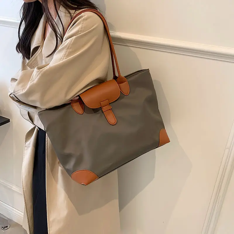 Large Capacity Brown Tote Bag for Women - Image 6