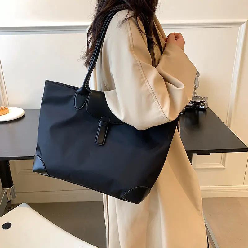 Large Capacity Brown Tote Bag for Women - Image 7