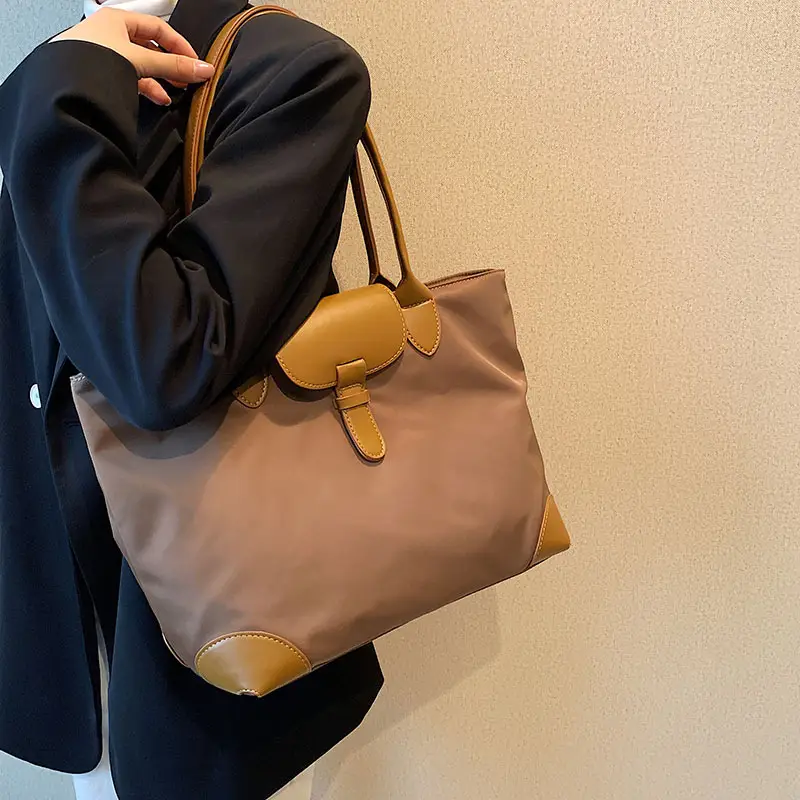 Large Capacity Brown Tote Bag for Women - Image 8