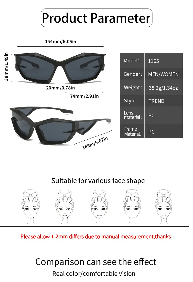 Women's Clear UV400 Sunglasses European American Wholesale — feature 6