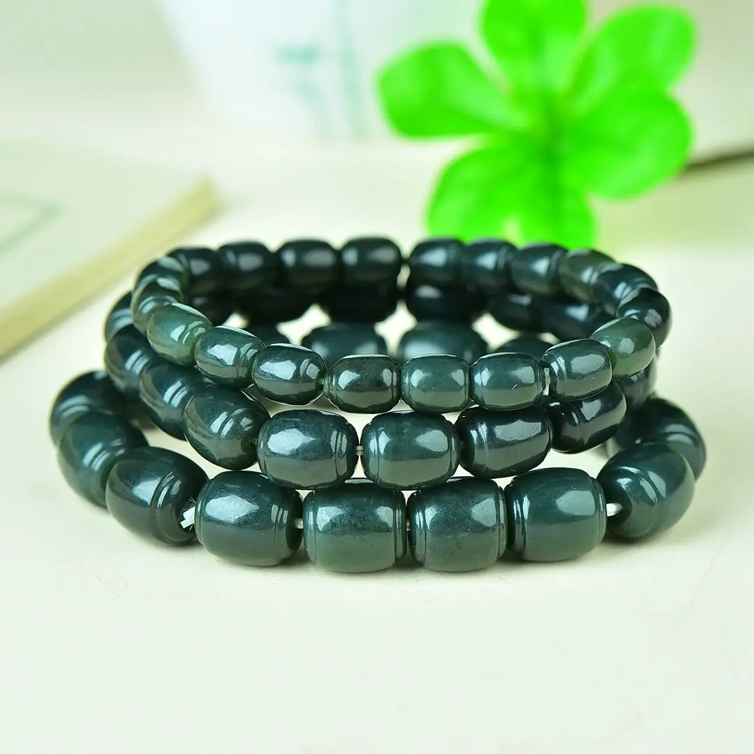 Men Women Jade Bracelet Black Green Live Supply Wholesale — feature 12