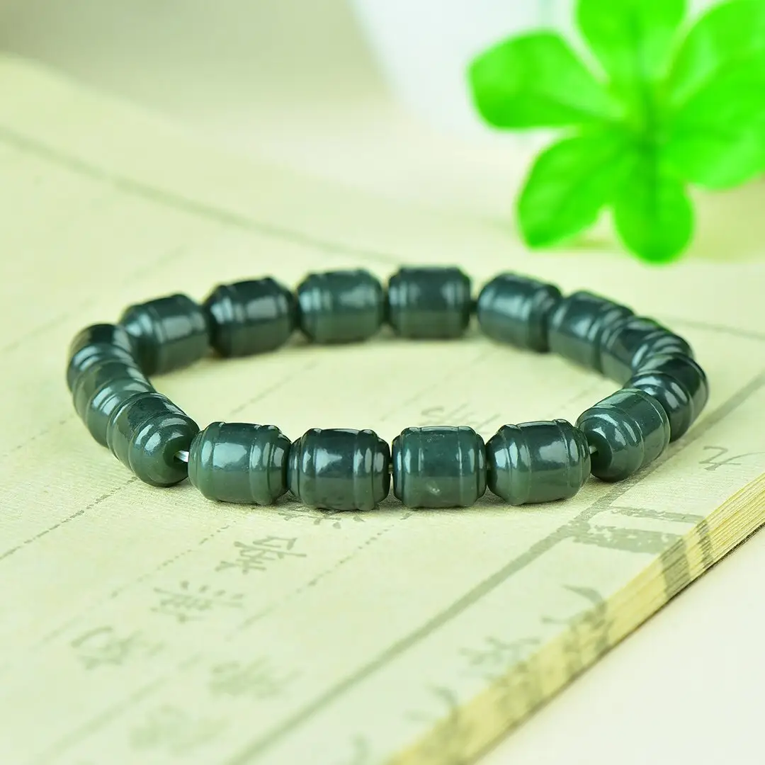 Men Women Jade Bracelet Black Green Live Supply Wholesale - Image 12