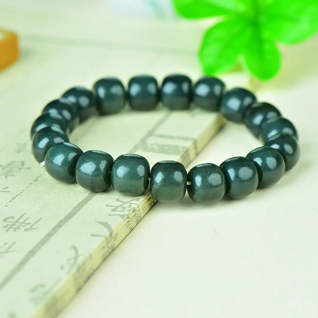 Men Women Jade Bracelet Black Green Live Supply Wholesale - Image 2