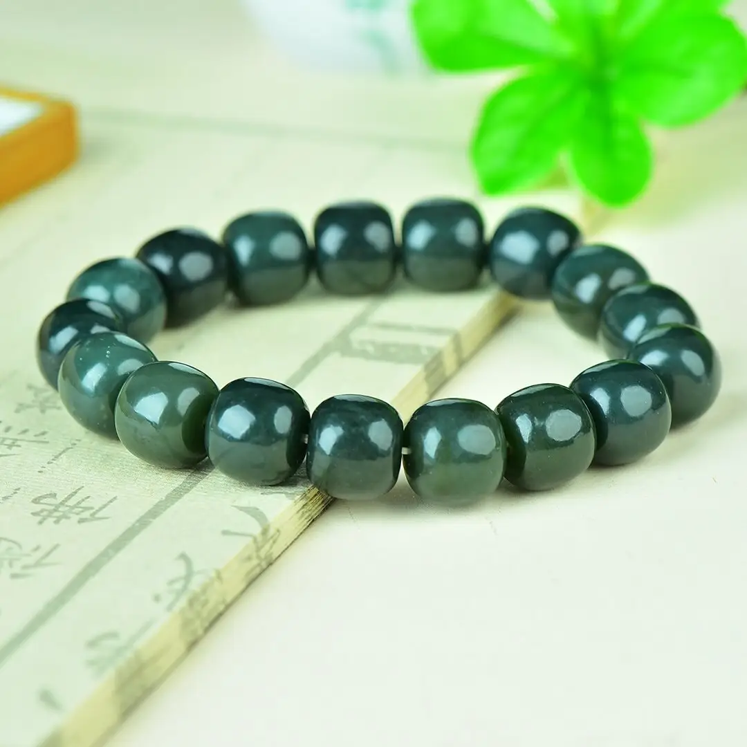 Men Women Jade Bracelet Black Green Live Supply Wholesale - Image 3