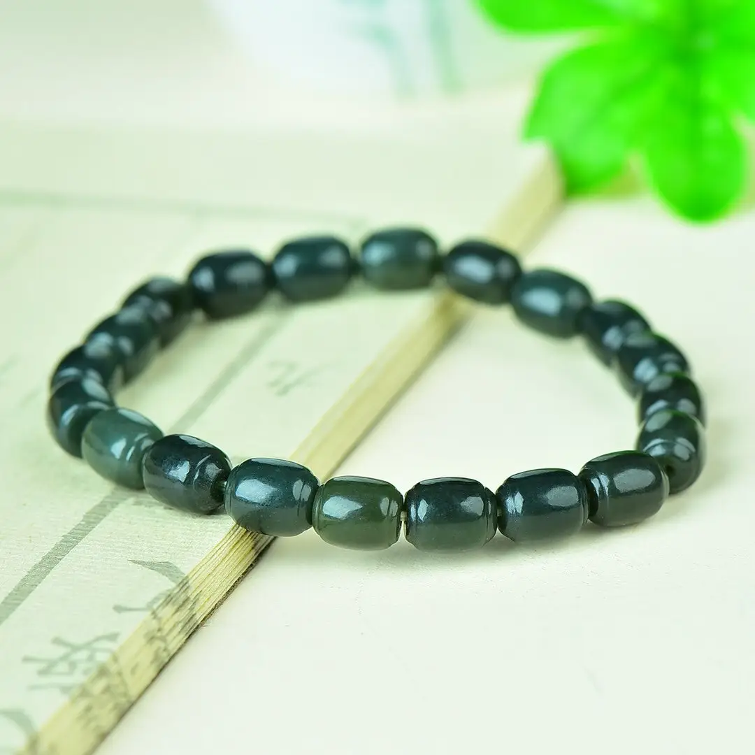 Men Women Jade Bracelet Black Green Live Supply Wholesale - Image 4