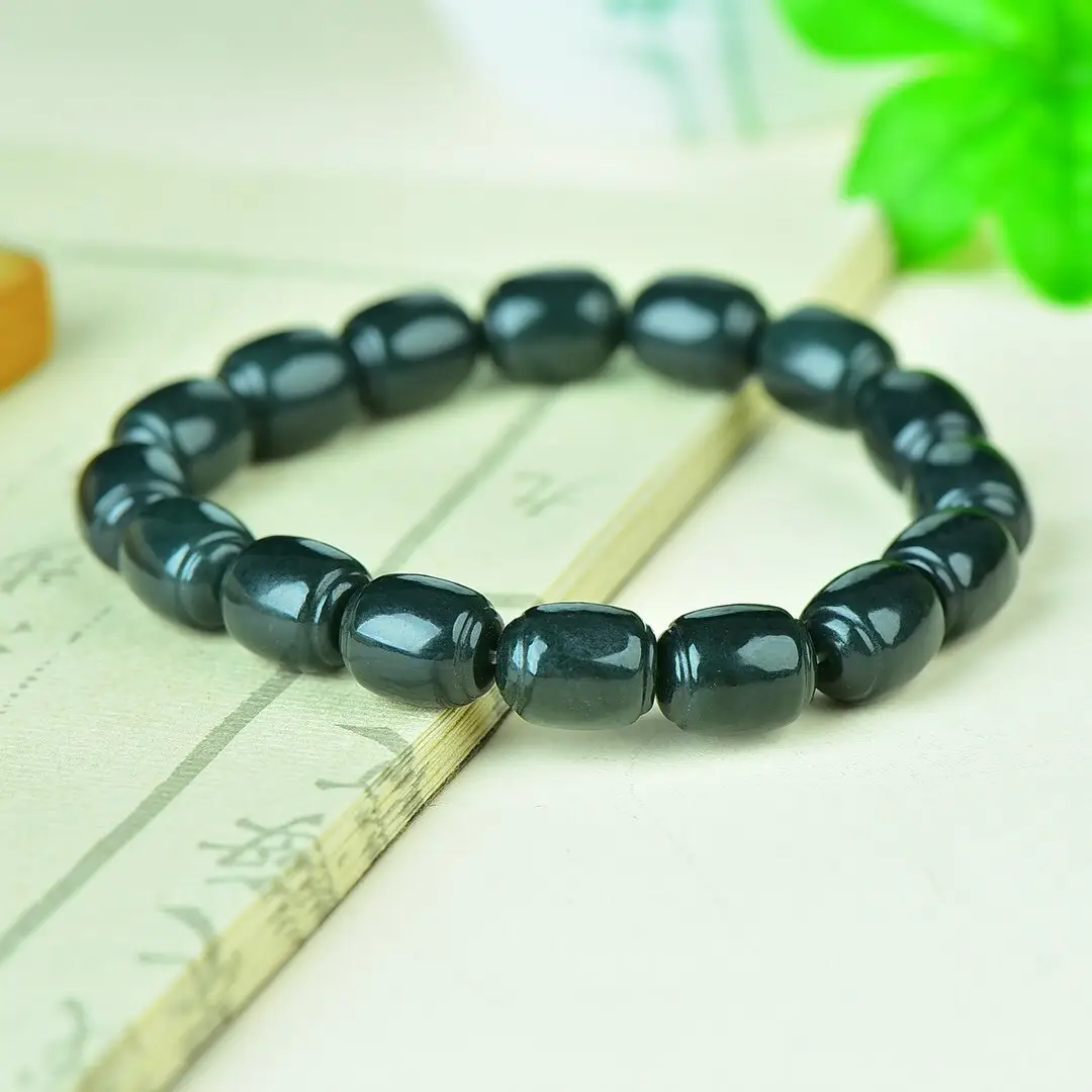 Men Women Jade Bracelet Black Green Live Supply Wholesale - Image 5