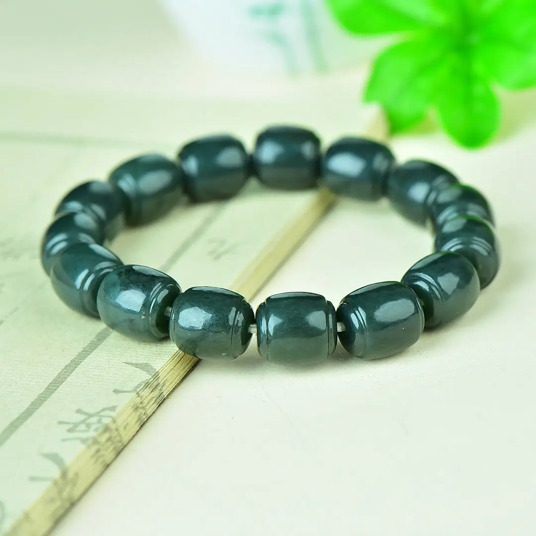 Men Women Jade Bracelet Black Green Live Supply Wholesale - Image 6