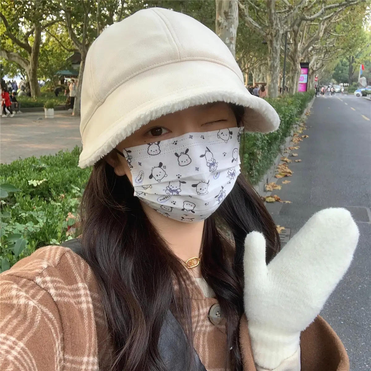 Winter Fisherman Hat with Face Cover for Girls - Image 7