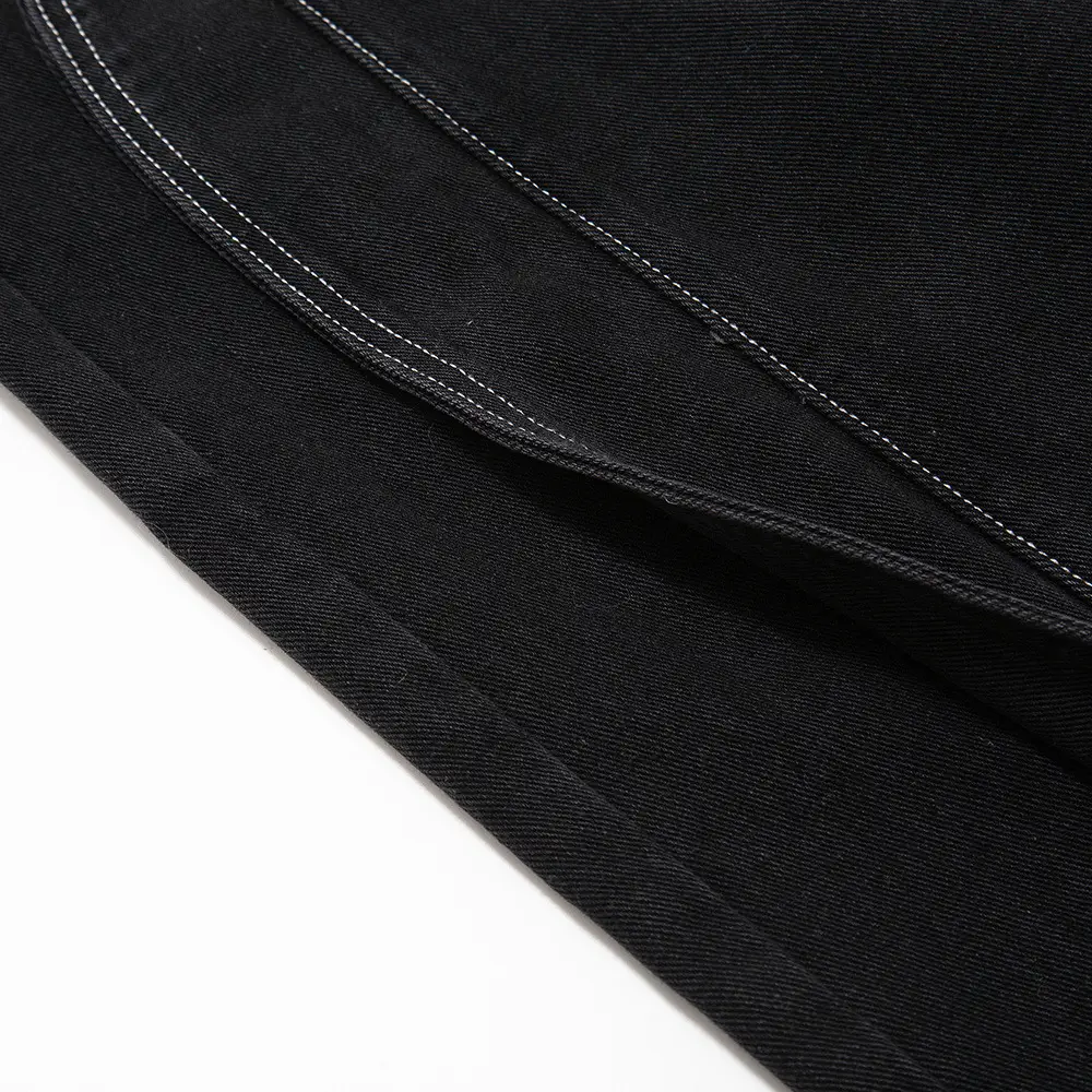 Men's Black Split Stitching Jeans High Street