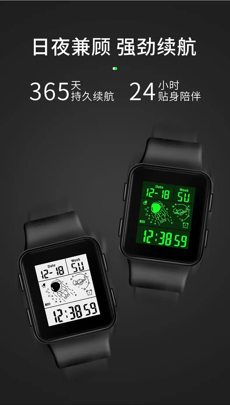 Astronaut Waterproof LED Digital Watch for Men Women — feature 8