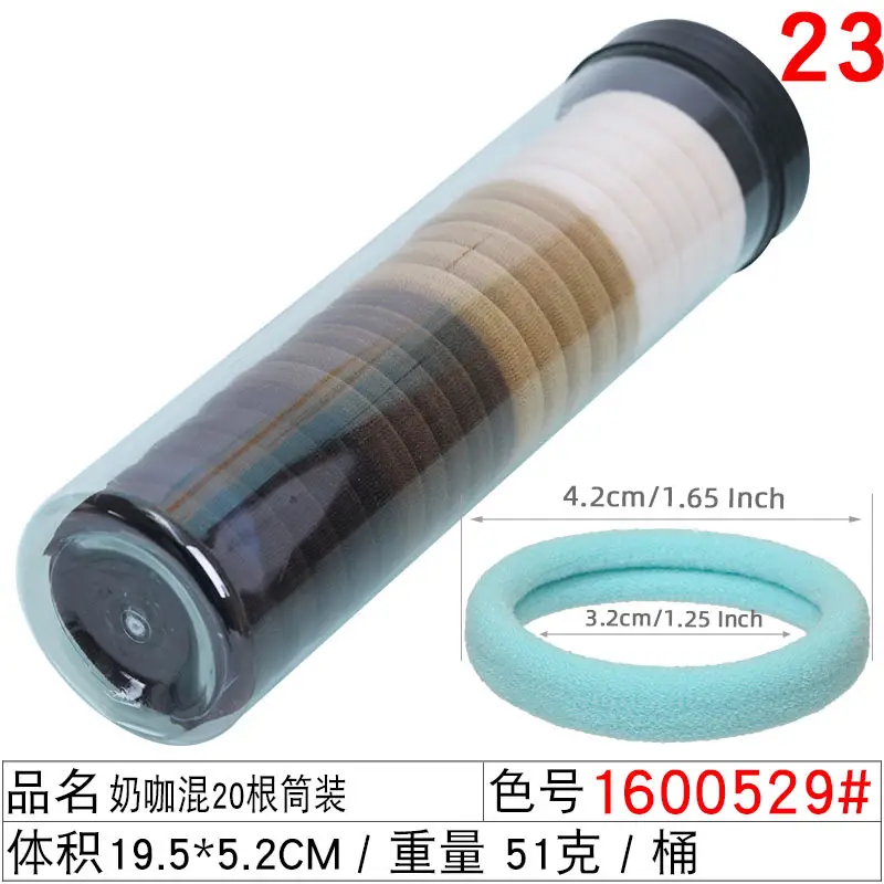 Black Rubber Hair Ring Towel 20 Pcs 51g - Image 2