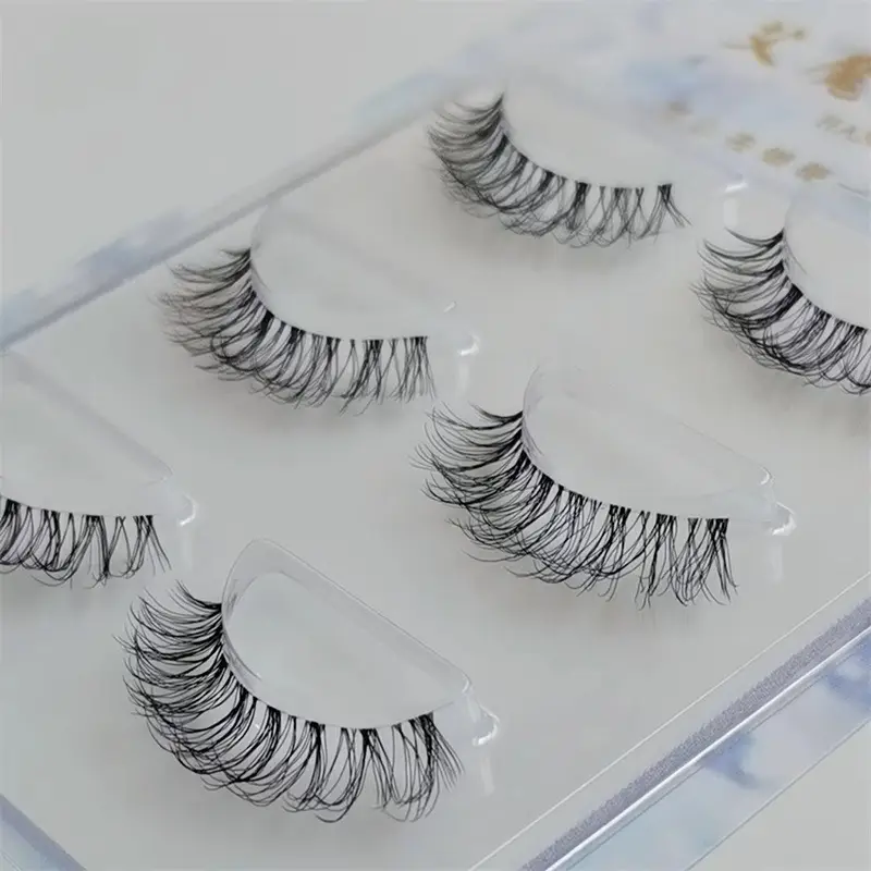 5D False Eyelashes 3 Pairs Monofilament Multi-Level