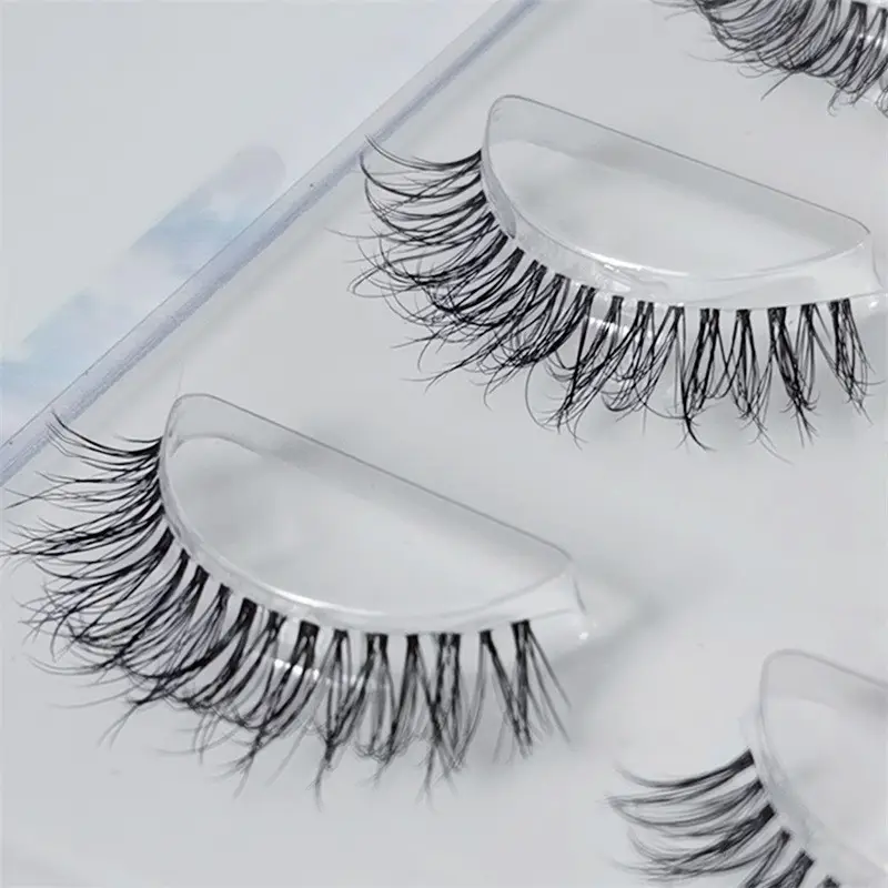 5D False Eyelashes 3 Pairs Monofilament Multi-Level