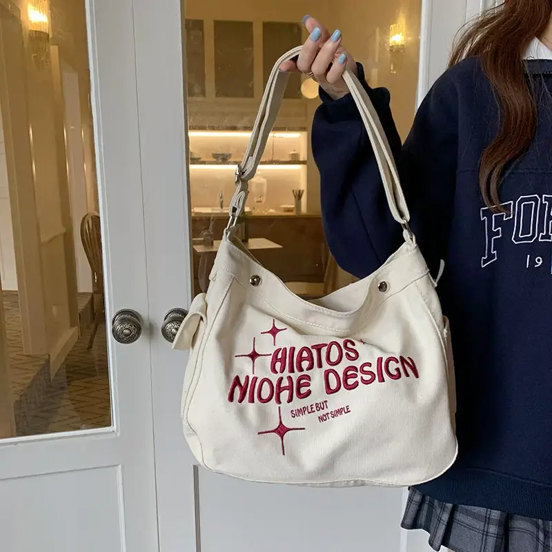Japanese Canvas Shoulder Bag for College Students — feature 1