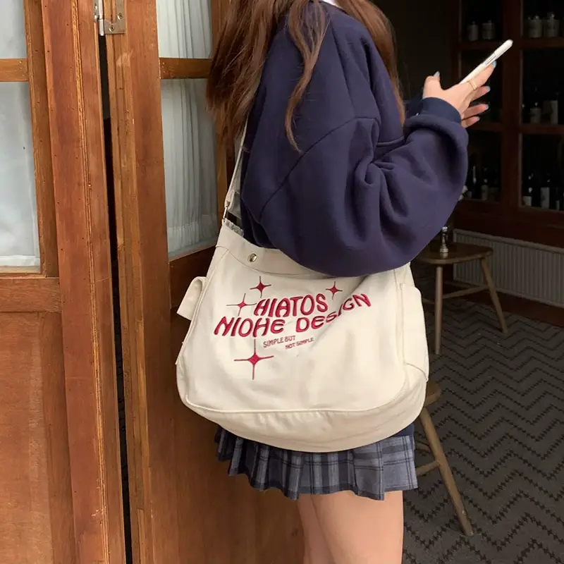 Japanese Canvas Shoulder Bag for College Students — feature 10