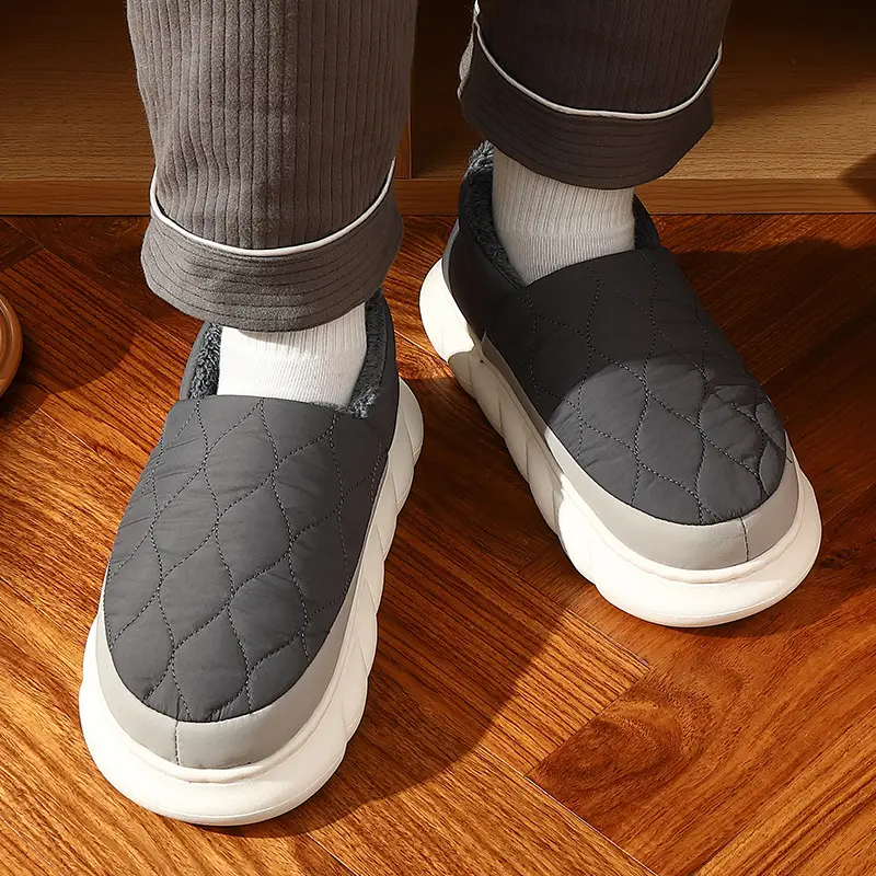 Winter Cotton Slippers Men's Indoor Home Warm Bag with Thick Bottom Slippers Women's Household Waterproof Cotton Shoes Wholesale - Image 4