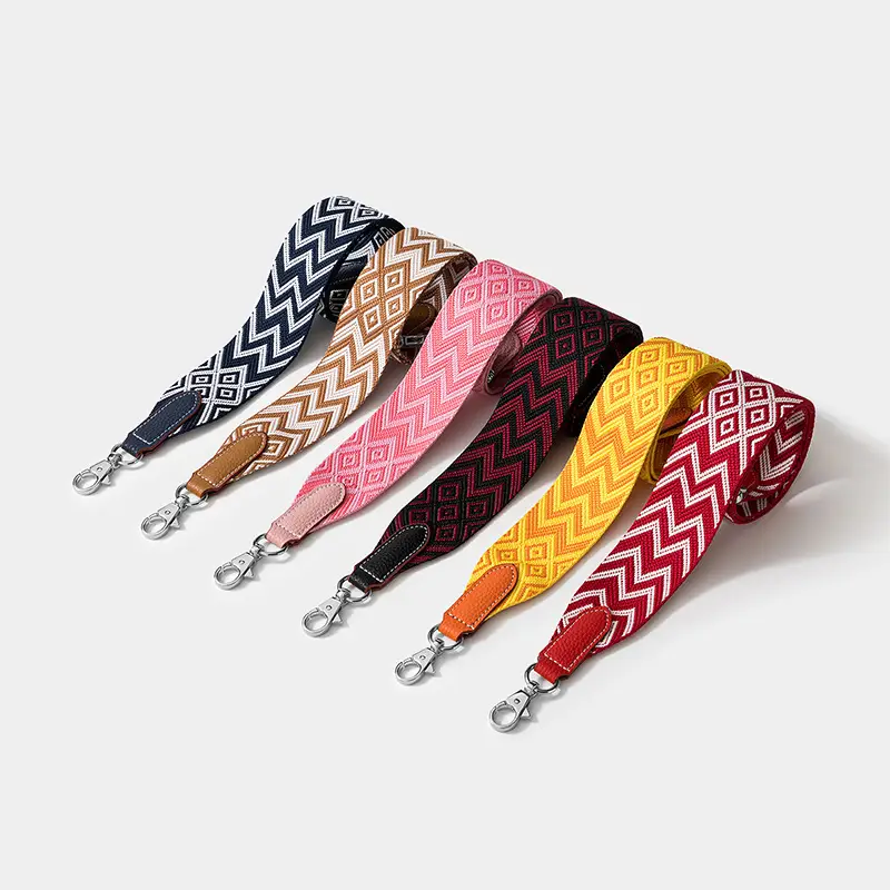 Cross-border wide shoulder webbing bag with geometric pattern - Image 14