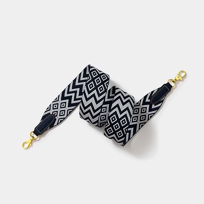 Cross-border wide shoulder webbing bag with geometric pattern - Image 11