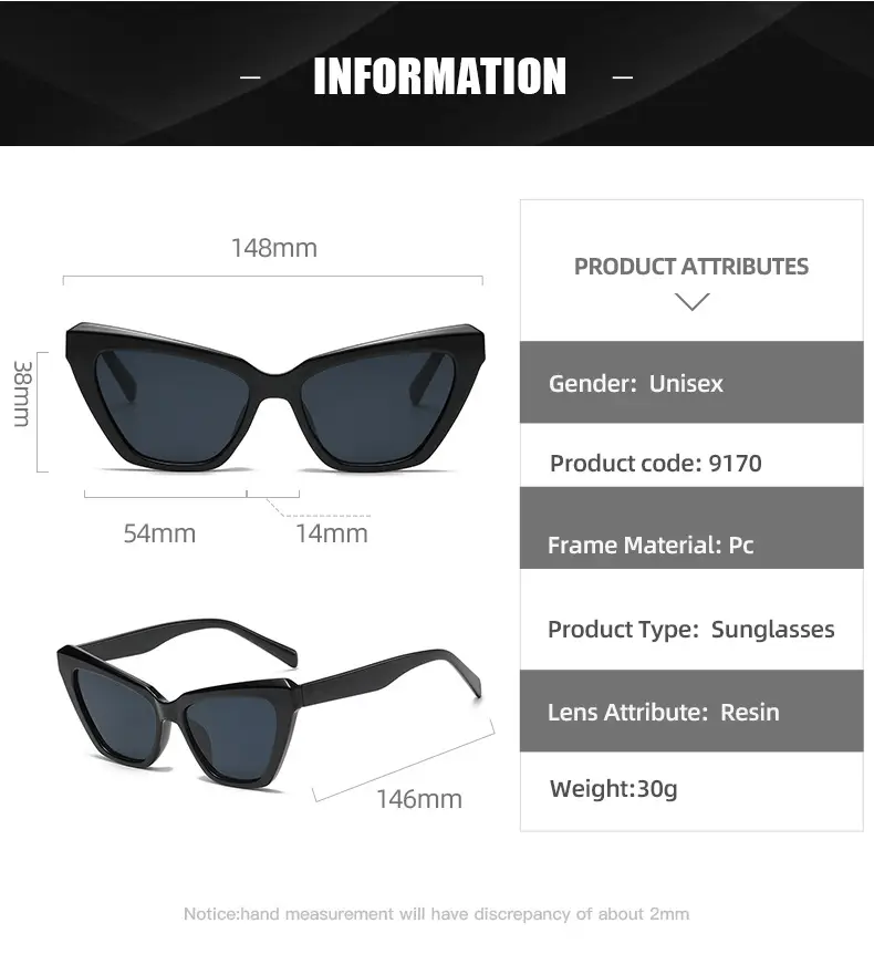 Black Cat Eye Sunglasses for Women — feature 12