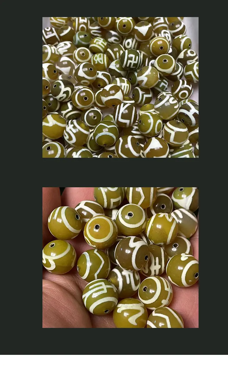 Tianzhu Xizang Yellow Chalcedony Loose Beads 14mm — feature 8