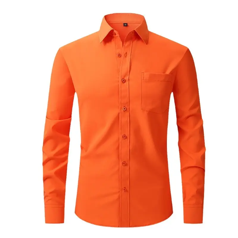 Men's Long Sleeve Black Shirt with 4-Way Stretch - Image 20