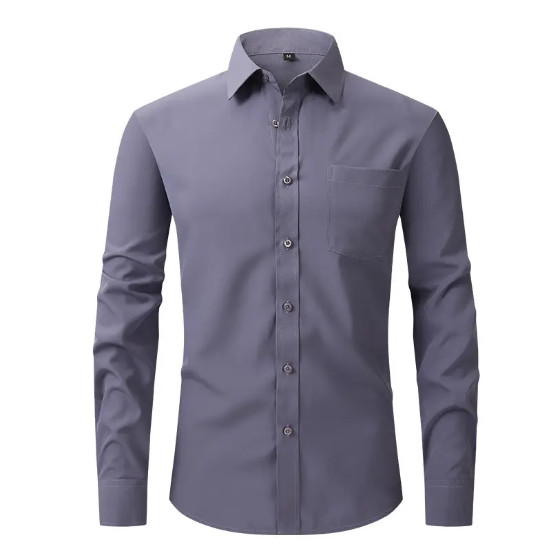 Men's Long Sleeve Black Shirt with 4-Way Stretch - Image 5