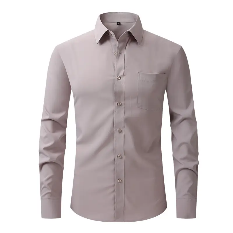 Men's Long Sleeve Black Shirt with 4-Way Stretch - Image 6