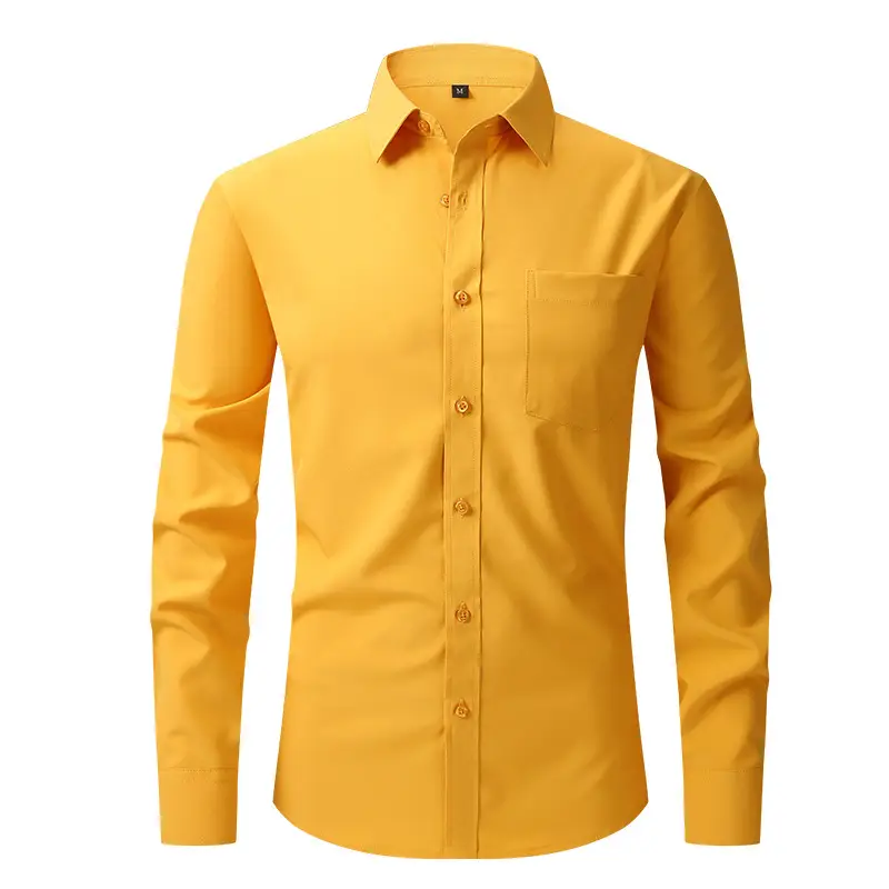 Men's Long Sleeve Black Shirt with 4-Way Stretch - Image 10