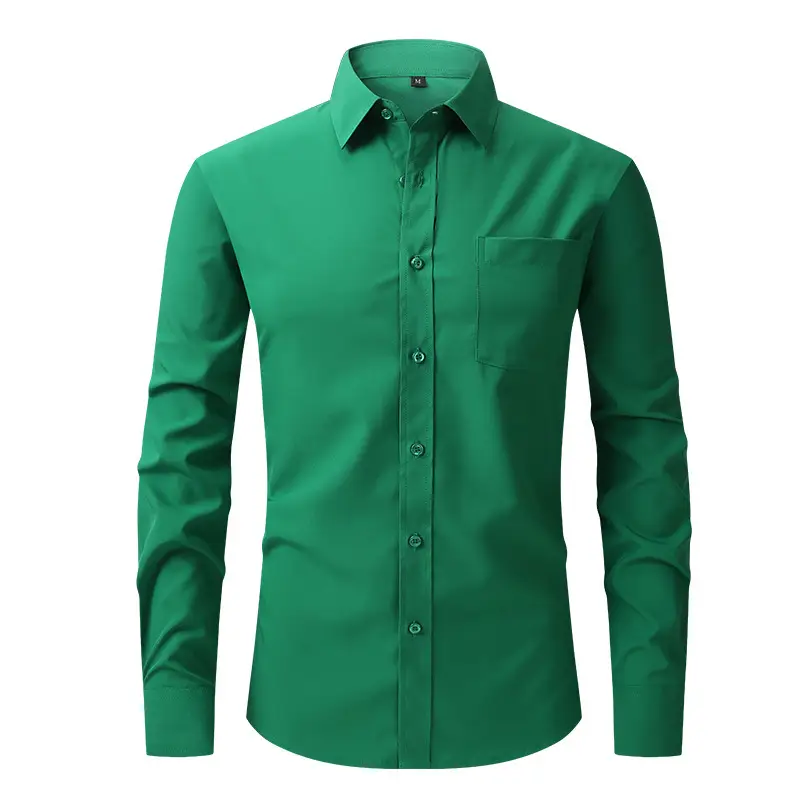 Men's Long Sleeve Black Shirt with 4-Way Stretch - Image 14