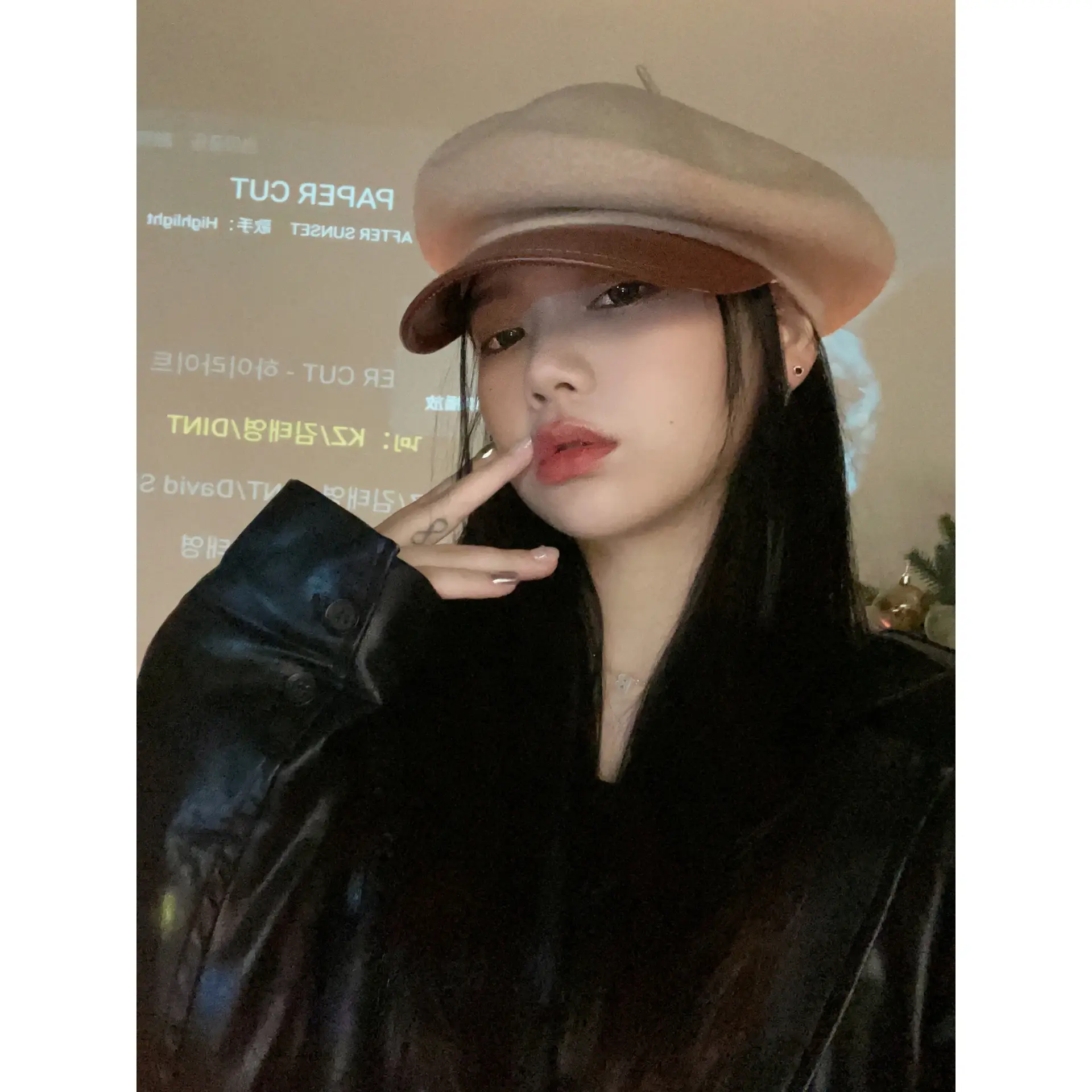 2023 Woolen Beret for Girls Red Peaked Cap - Image 10
