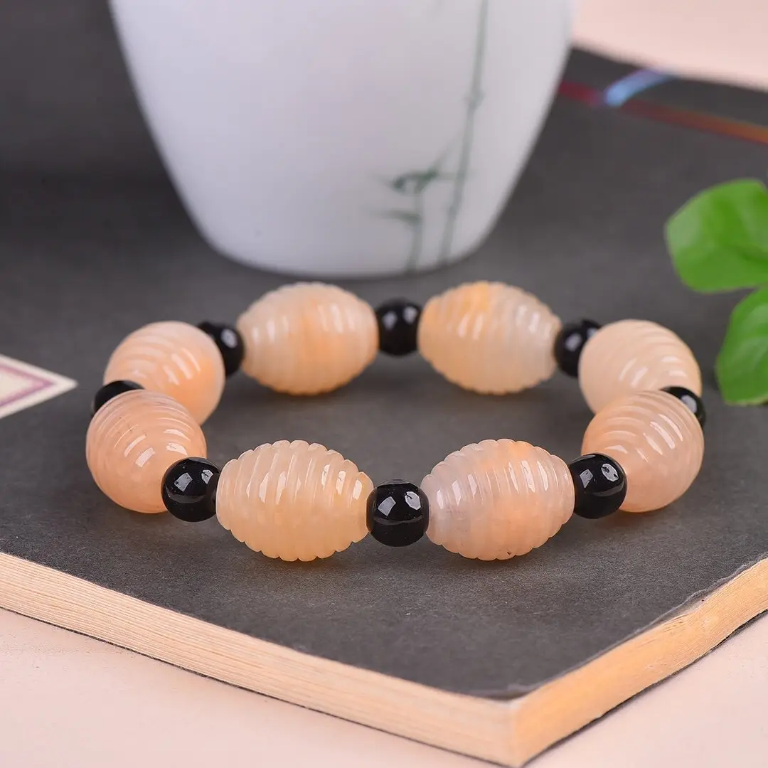 Genuine Jade Bracelet White Violet Natural Jade for Women