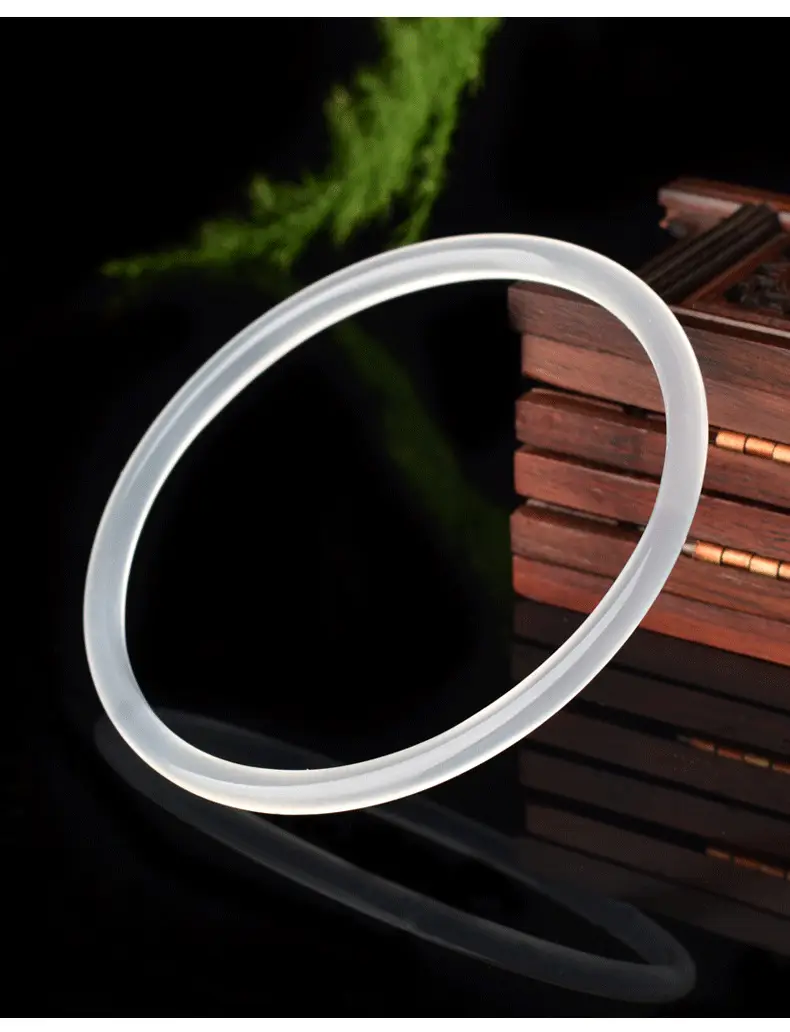 Women's White Jade Bracelet Moonlight Design — feature 10