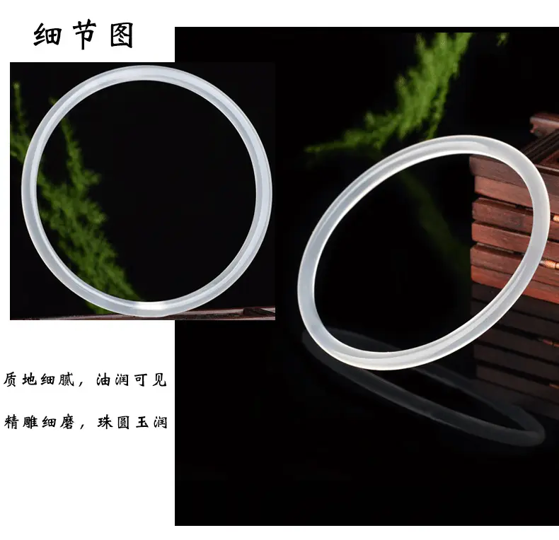 Women's White Jade Bracelet Moonlight Design — feature 12