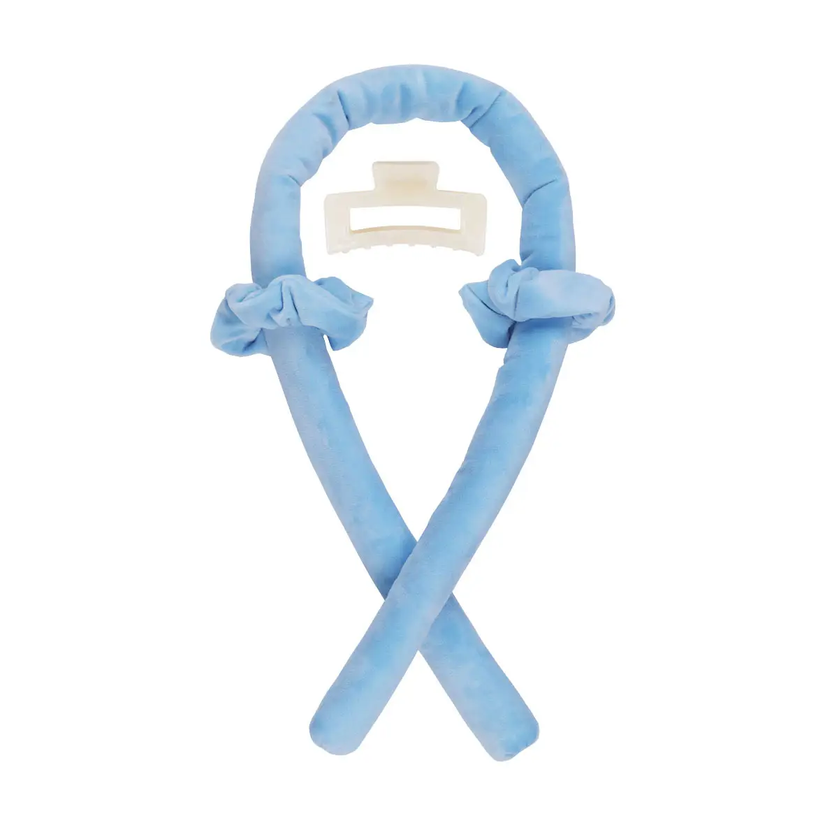 Blue Crystal Lazy Curling Iron for Hair Ring & Velvet Net - Image 2