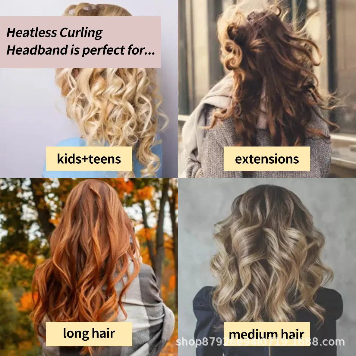 Blue Crystal Lazy Curling Iron for Hair Ring & Velvet Net — feature 2