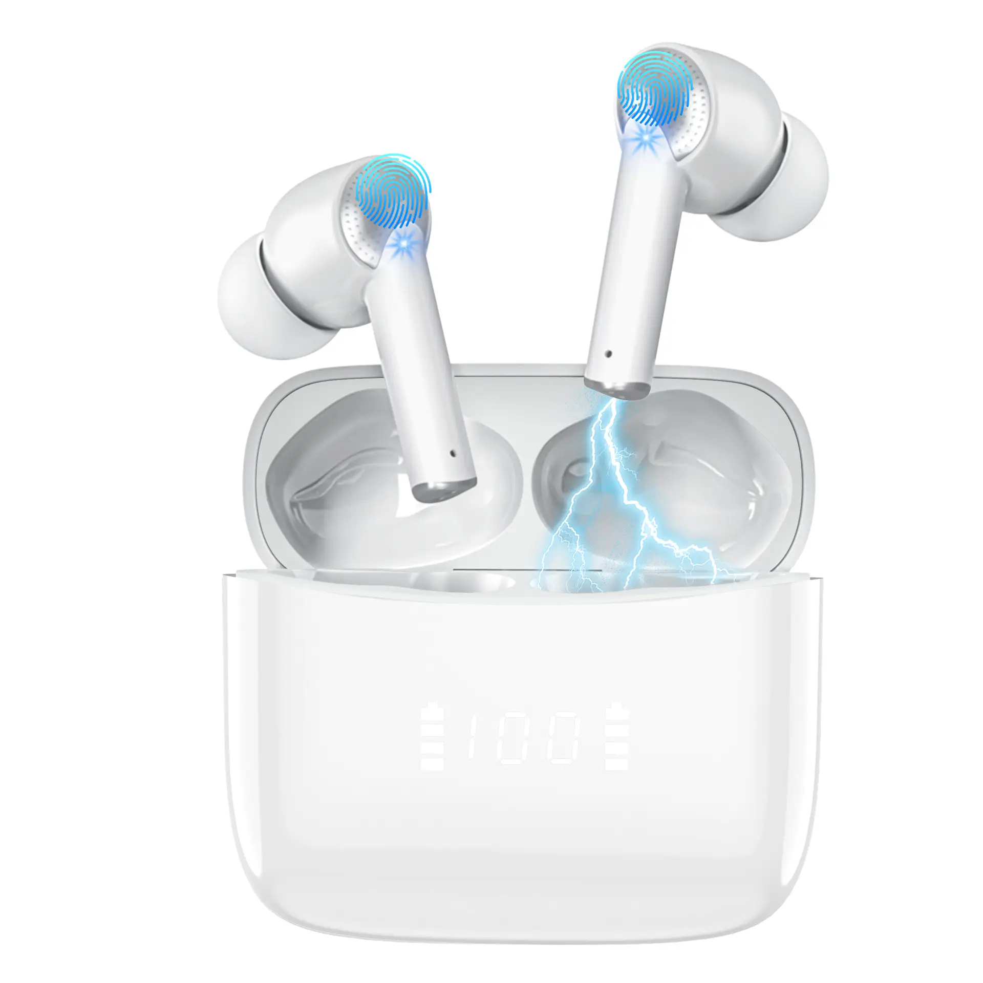 True Wireless Bluetooth Earphones with Digital Display - Image 2