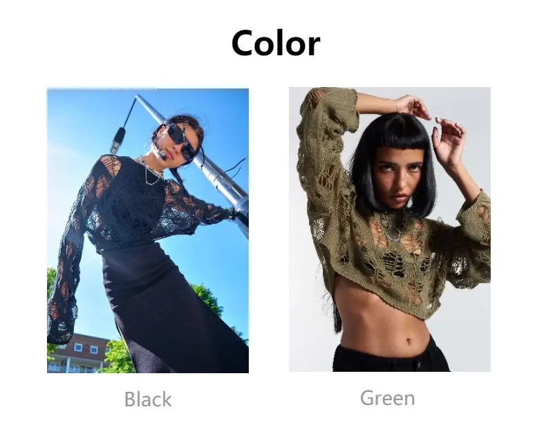 Sexy Hollow Knitted Sweater for Women in Olive Green — feature 3
