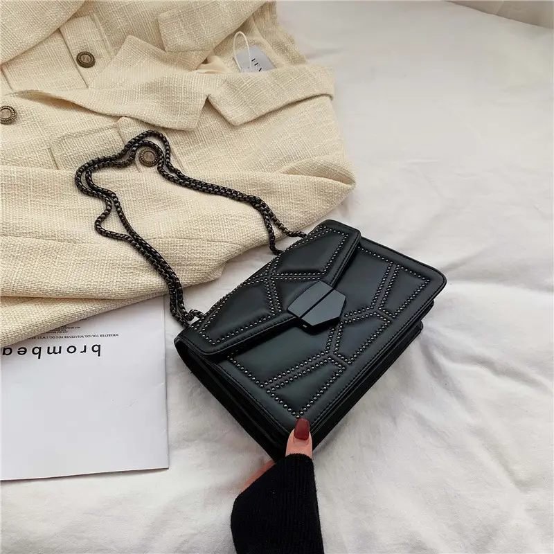 Black Quilted Shoulder Bag for Women 2023 - Image 2