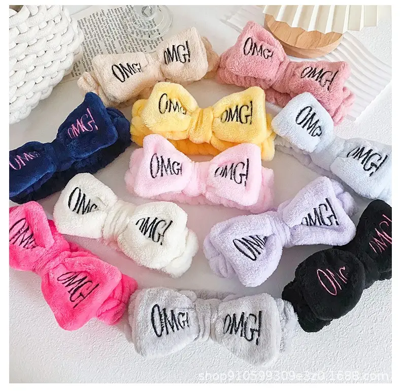 Pink Embroidered Bow Hairband for Women — feature 10