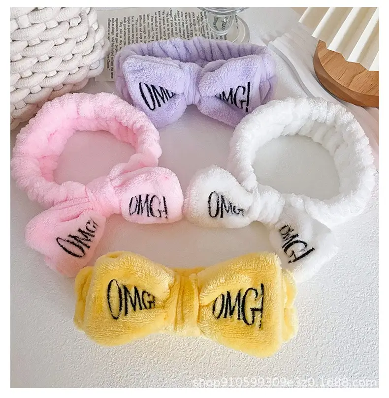 Pink Embroidered Bow Hairband for Women — feature 11