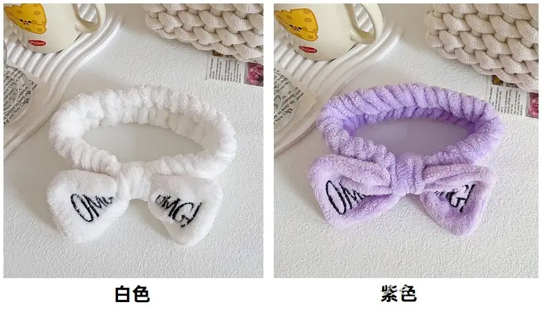 Pink Embroidered Bow Hairband for Women — feature 15