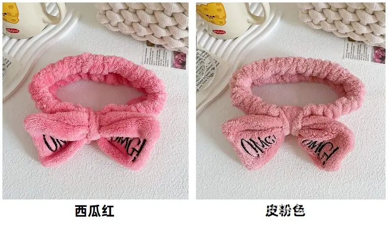 Pink Embroidered Bow Hairband for Women — feature 17