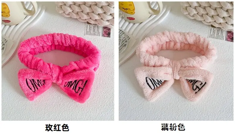 Pink Embroidered Bow Hairband for Women — feature 18