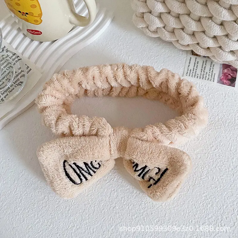 Pink Embroidered Bow Hairband for Women - Image 10