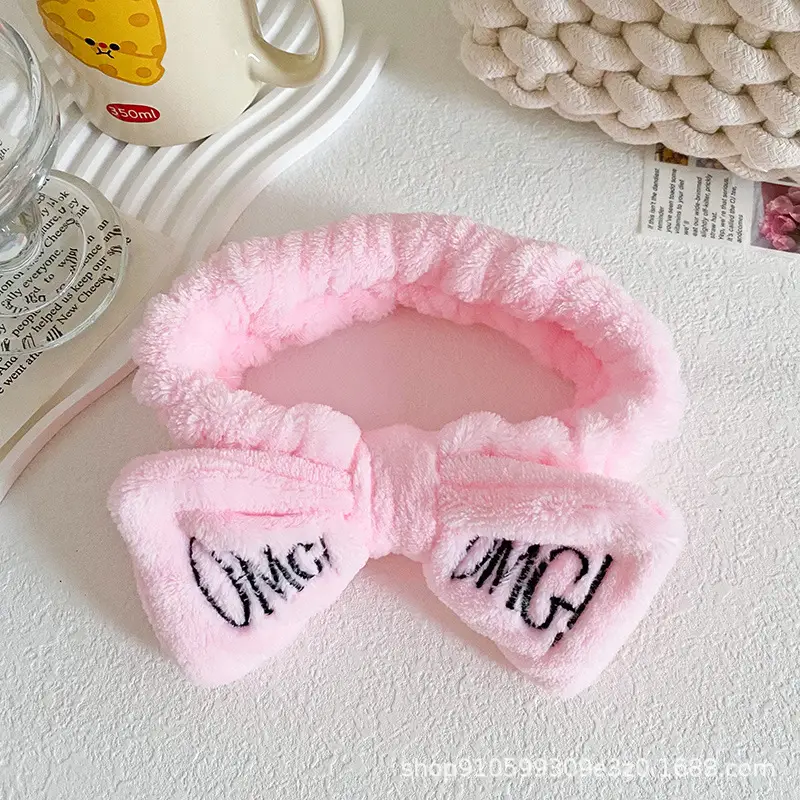 Pink Embroidered Bow Hairband for Women - Image 13