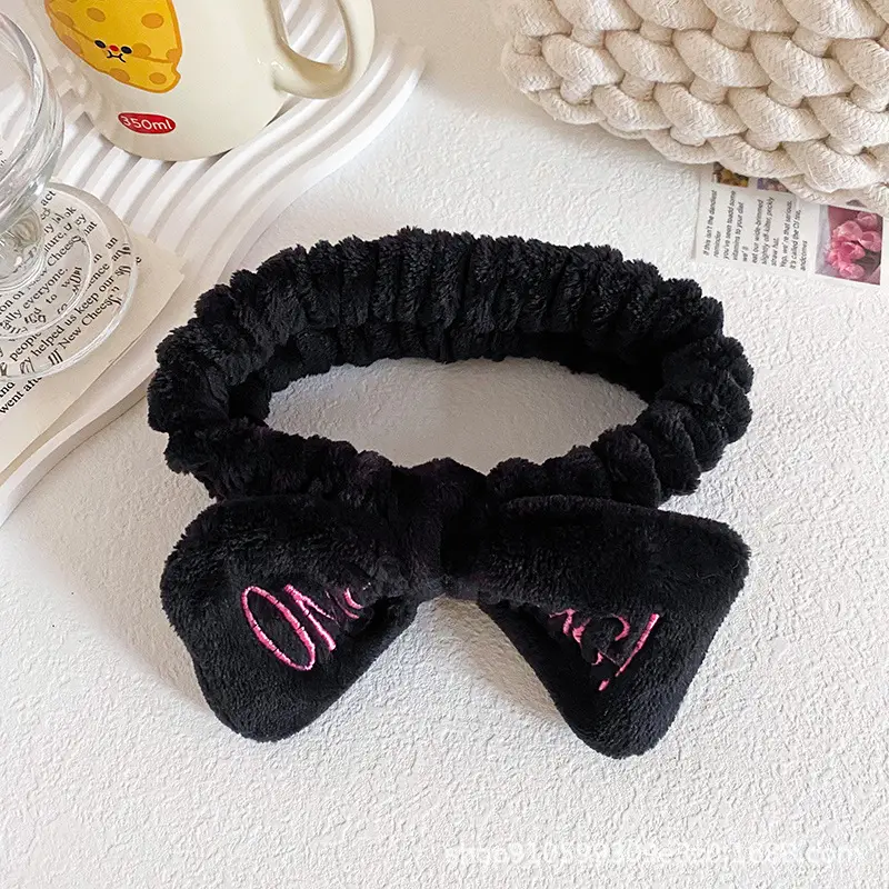 Pink Embroidered Bow Hairband for Women - Image 15