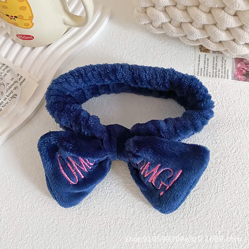 Pink Embroidered Bow Hairband for Women - Image 8