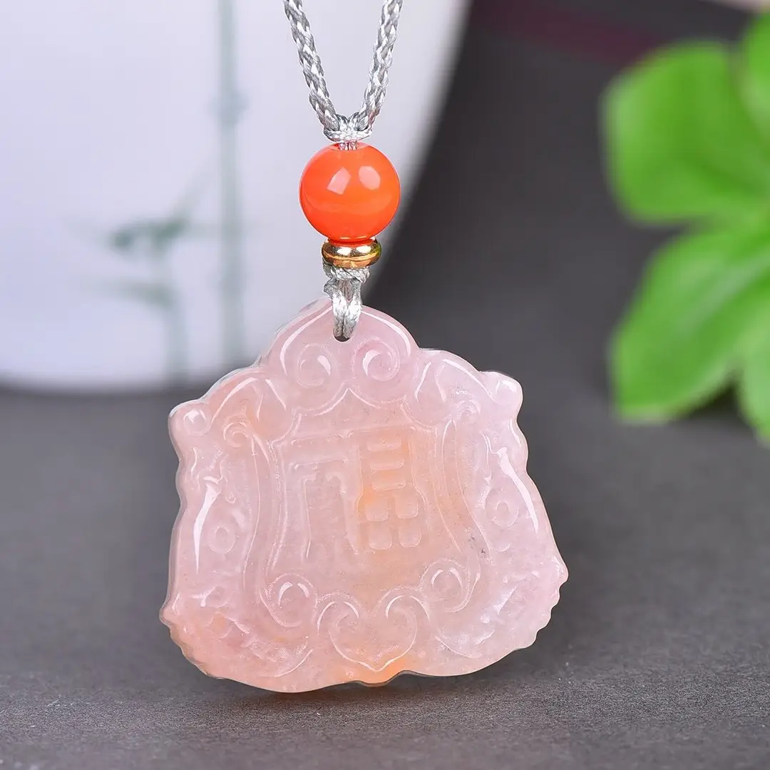 Natural Gold Silk Jade Pendant Guanyin Lotus Gem Light - Image 2