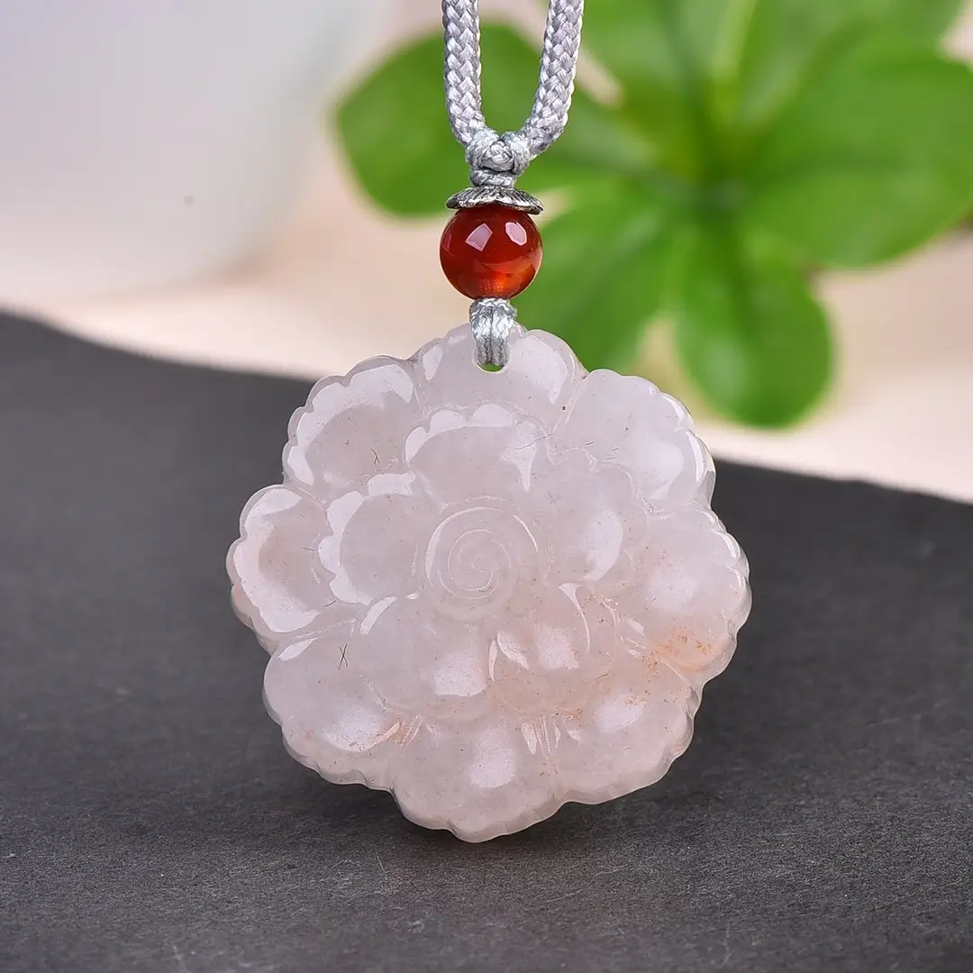Natural Gold Silk Jade Pendant Guanyin Lotus Gem Light - Image 7