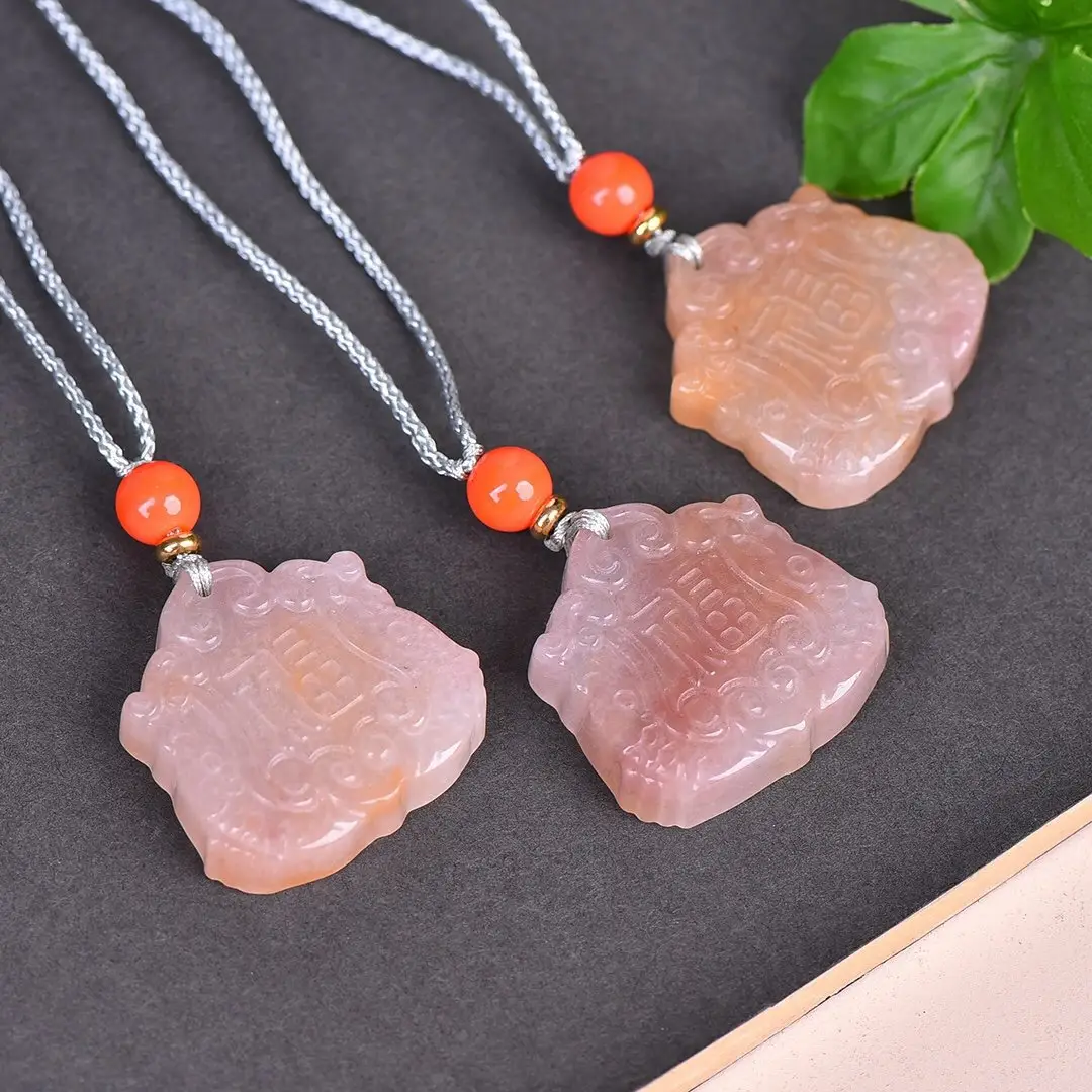 Natural Gold Silk Jade Pendant Guanyin Lotus Gem Light — feature 10
